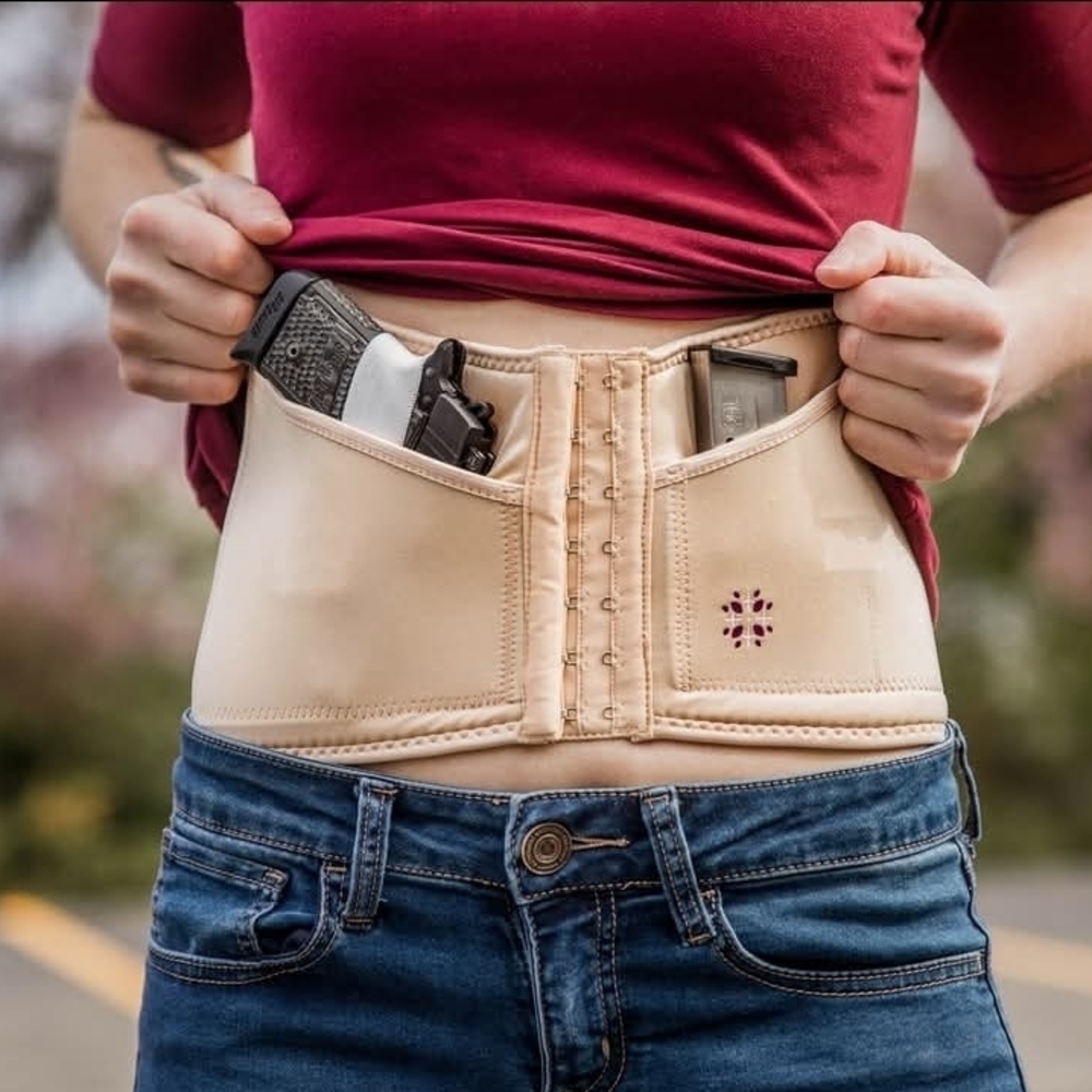 Concealed Carry Waist Cincher Holster - Nude